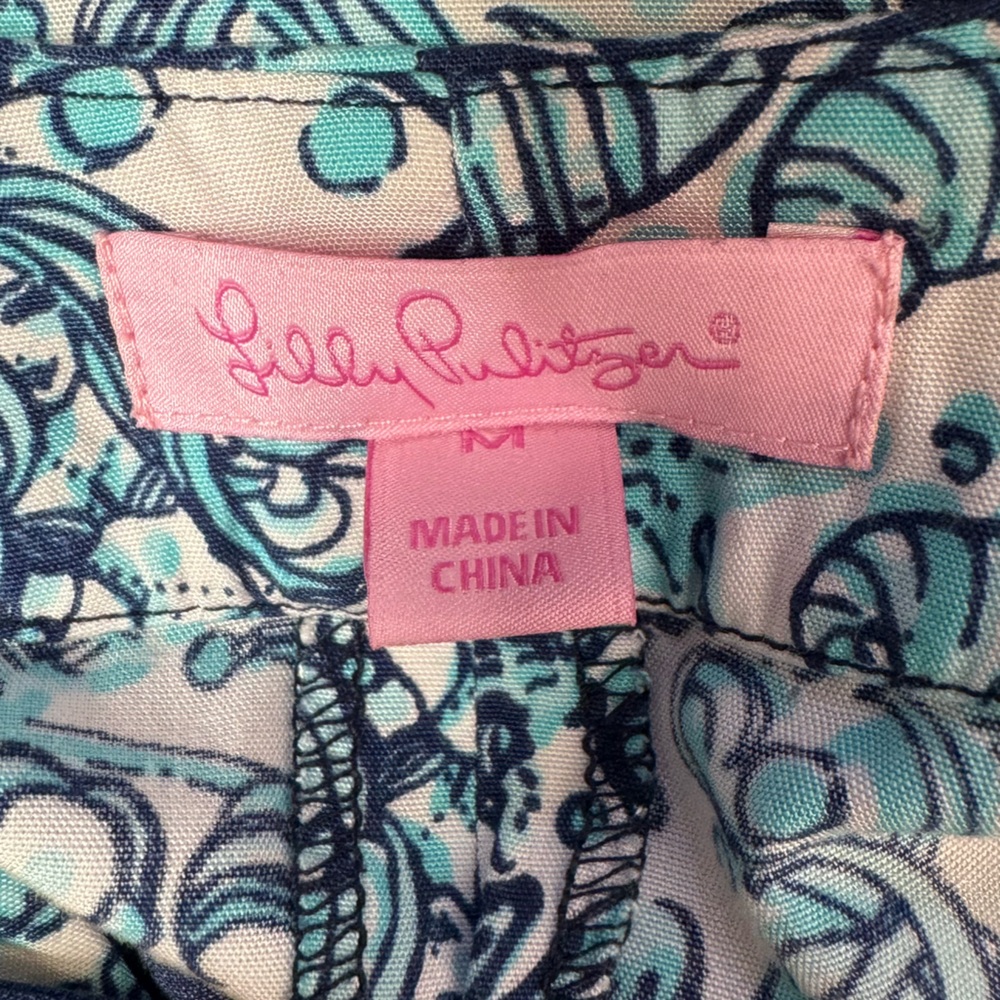 Lilly Pulitzer Everett Dress in Bright Navy Hey Big Sailor Sz M - Picture 10 of 12